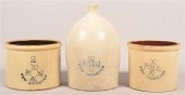 3 PCS. OF STONEWARE BY ENTERPR