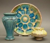 3 PCS PEWABIC ART POTTERYThree