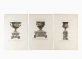 3 PCS, PIRANESI CLASSICAL URN