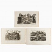 3 PCS PIRANESI ENGRAVINGS, CLA