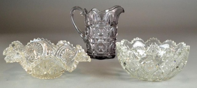 (3) Pcs. Pressed Bowls and
