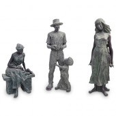 (3 PCS) RESIN GROUP SCULPTURES