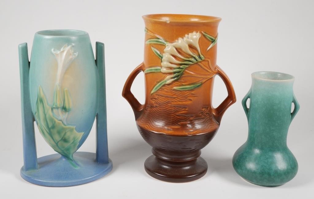 3 PCS ROSEVILLE POTTERY