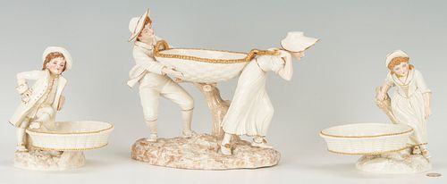 3 PCS. ROYAL WORCESTER J. HADLEY