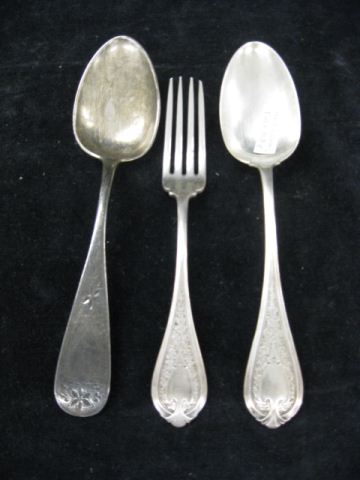 3 pcs Silver Coin Silver Tablespoon
