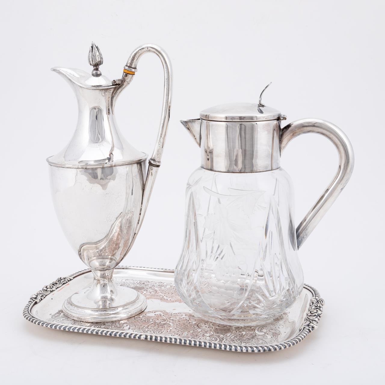 3 PCS, SILVERPLATE TABLE