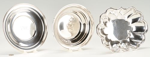 3 PCS. STERLING SILVER HOLLOWARE,