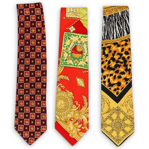 (3 PCS) VERSACE SILK PRINTED