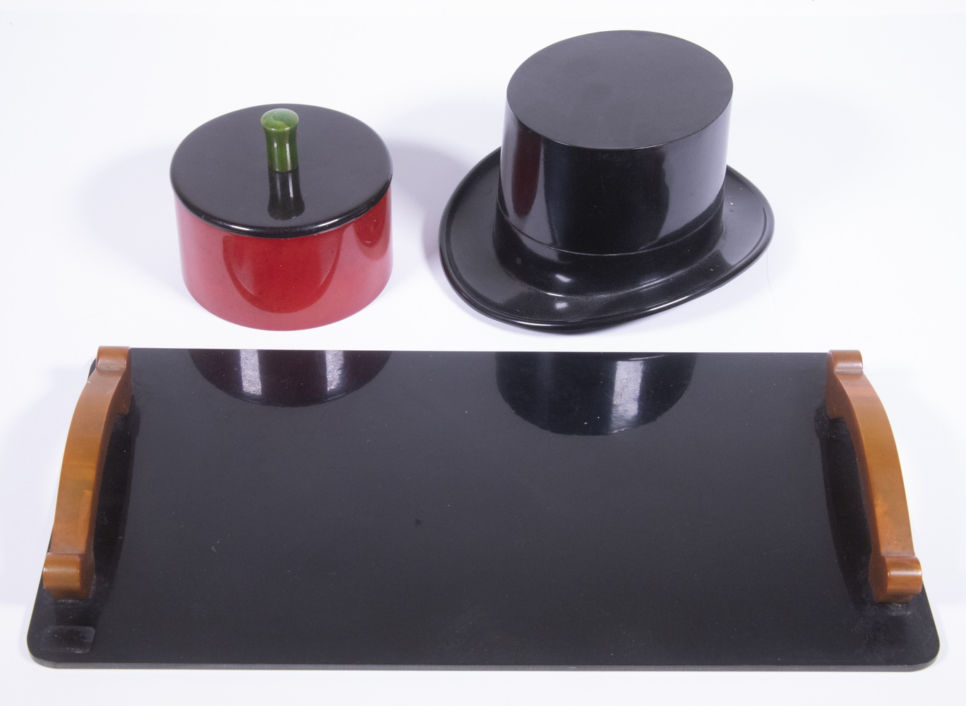 (3 PCS) VINTAGE BAKELITE VANITY