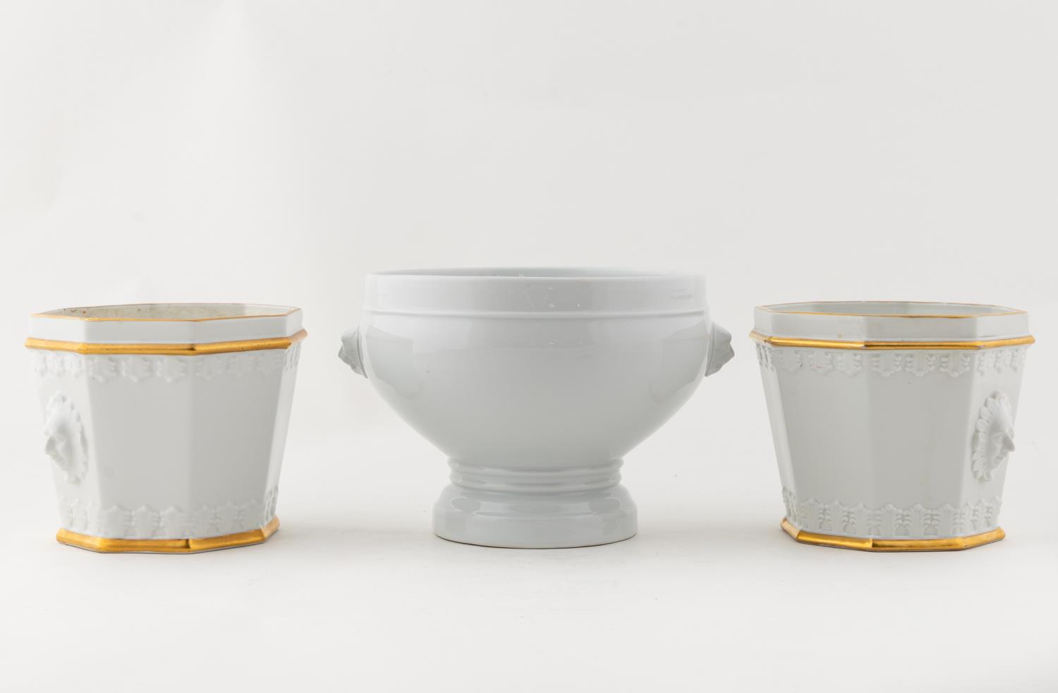 3 PCS, VISTA ALEGRE CACHE POTS &