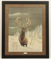 3 PENCIL SIGNED WILDLIFE LITHO