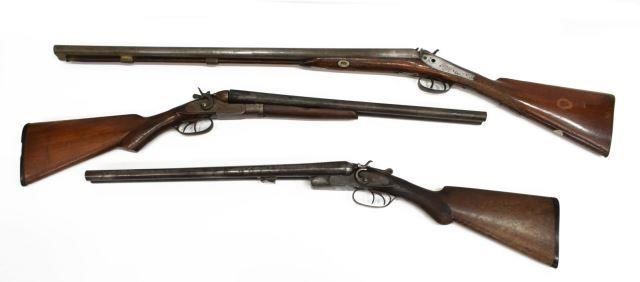 (3) PERCUSSION SHOTGUNS FOR