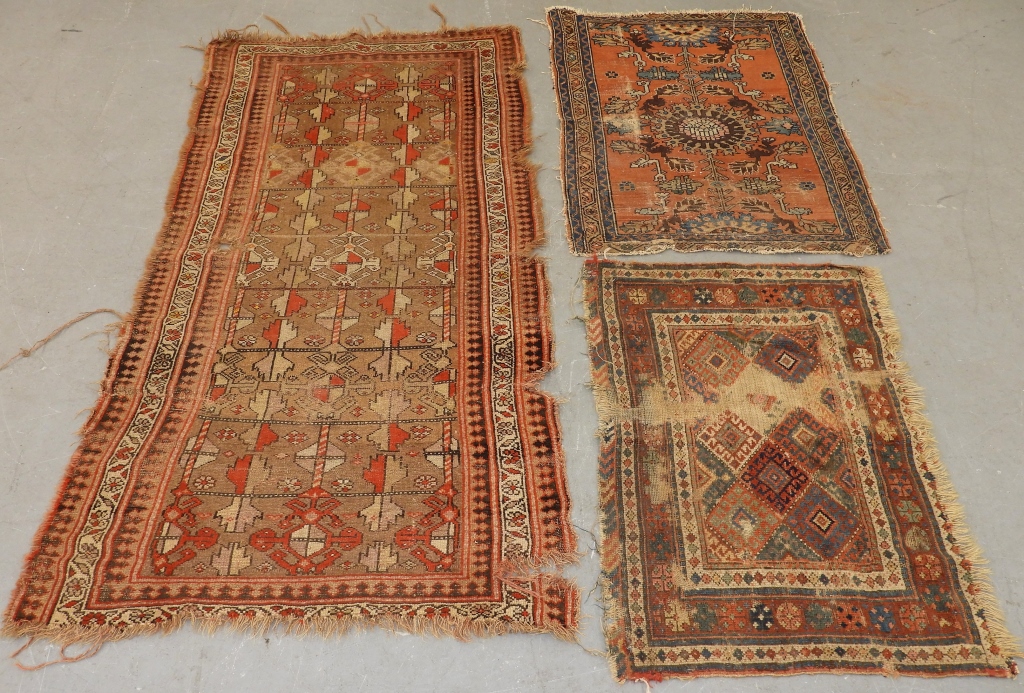 3 PERSIAN CAUCASIAN SMALL WOOL