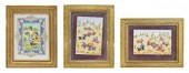 (3) PERSIAN FIGURAL BONE PAINT