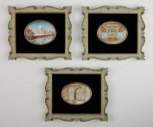 3 PERSIAN HAND-PAINTED ON IVOR