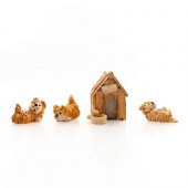 3 PETER FAGAN DOG FIGURES AND