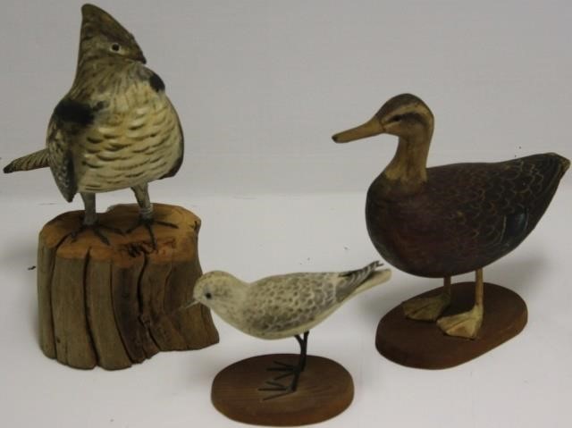3 PETER PELTZ CARVED AND PAINTED
