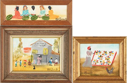 3 PETI CLEMENTS O/C FOLK ART