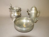 3 PEWTER & BRITANNIA VESSELSca