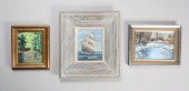 3 PIECE ART LOT3 signed painti