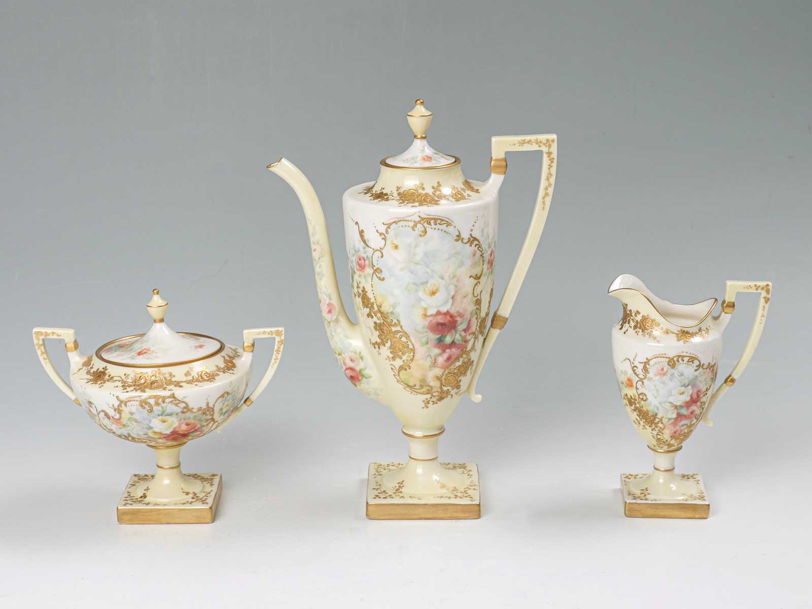 3 PIECE BELLEEK TEA SET: