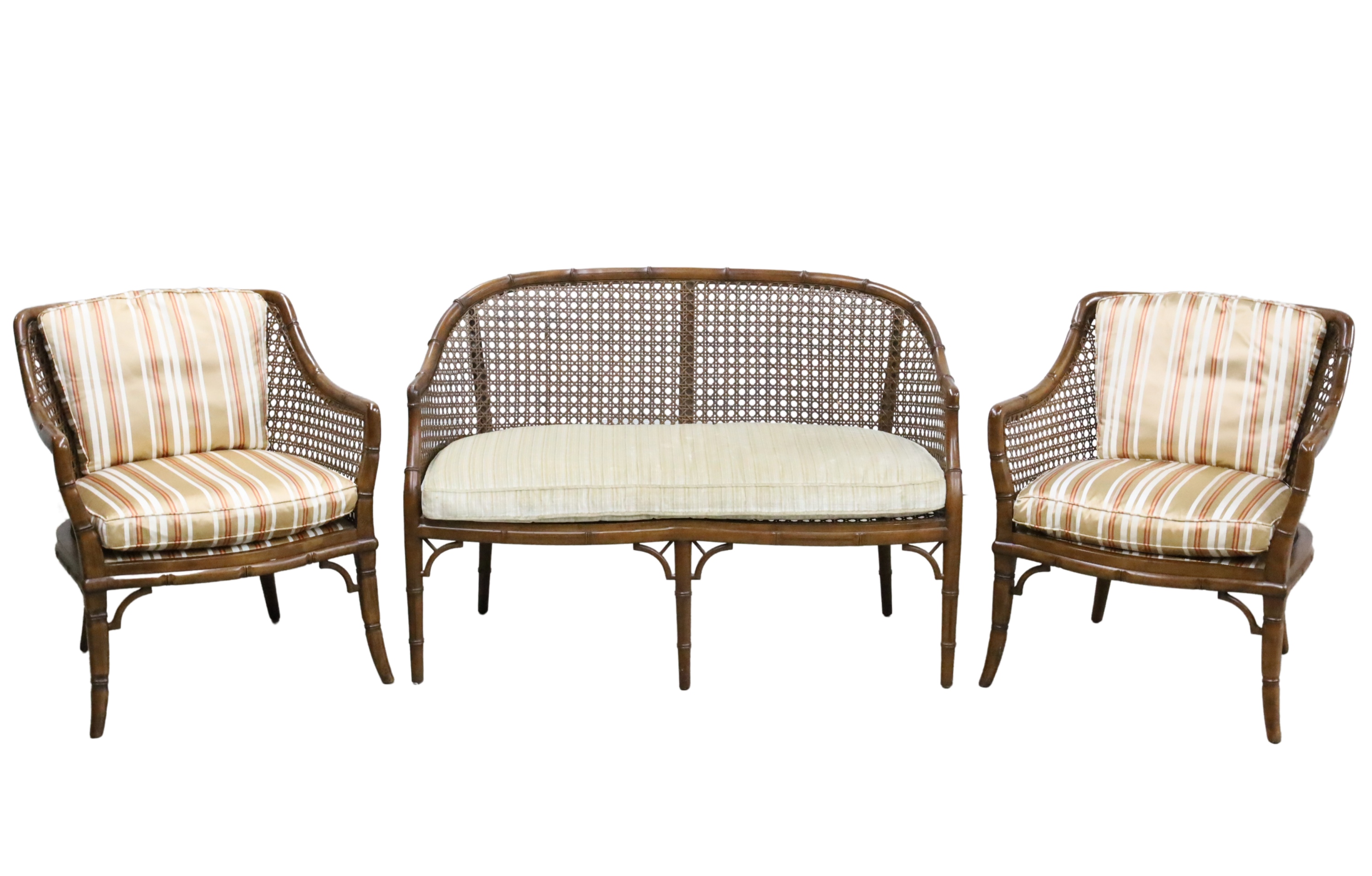 3 PIECE CANED SALON SUITE 3 piece