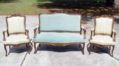 3 PIECE CARVED VICTORIAN FRENC