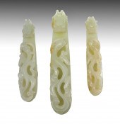 3 PIECE DRAGON JADE BELT BUCKL