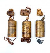 3 PIECE EARLY JAPANESE GILT IN