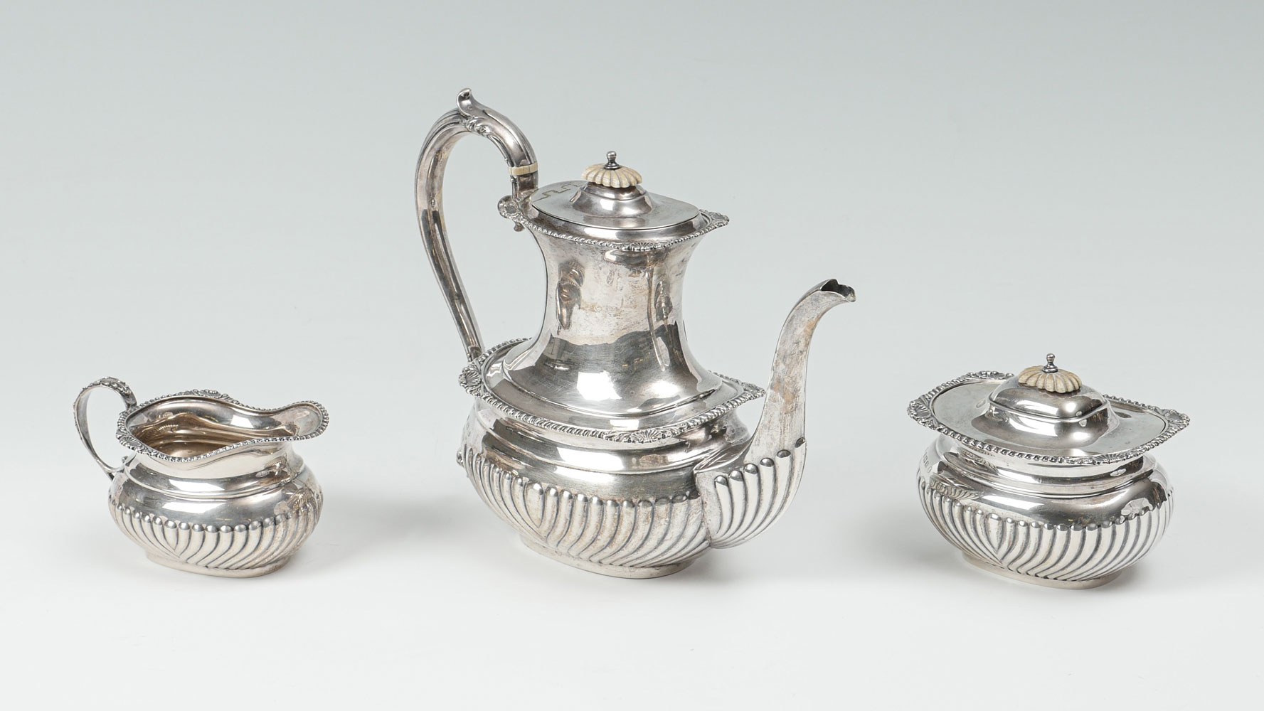 3 PIECE ENGLISH STERLING TEA SET: