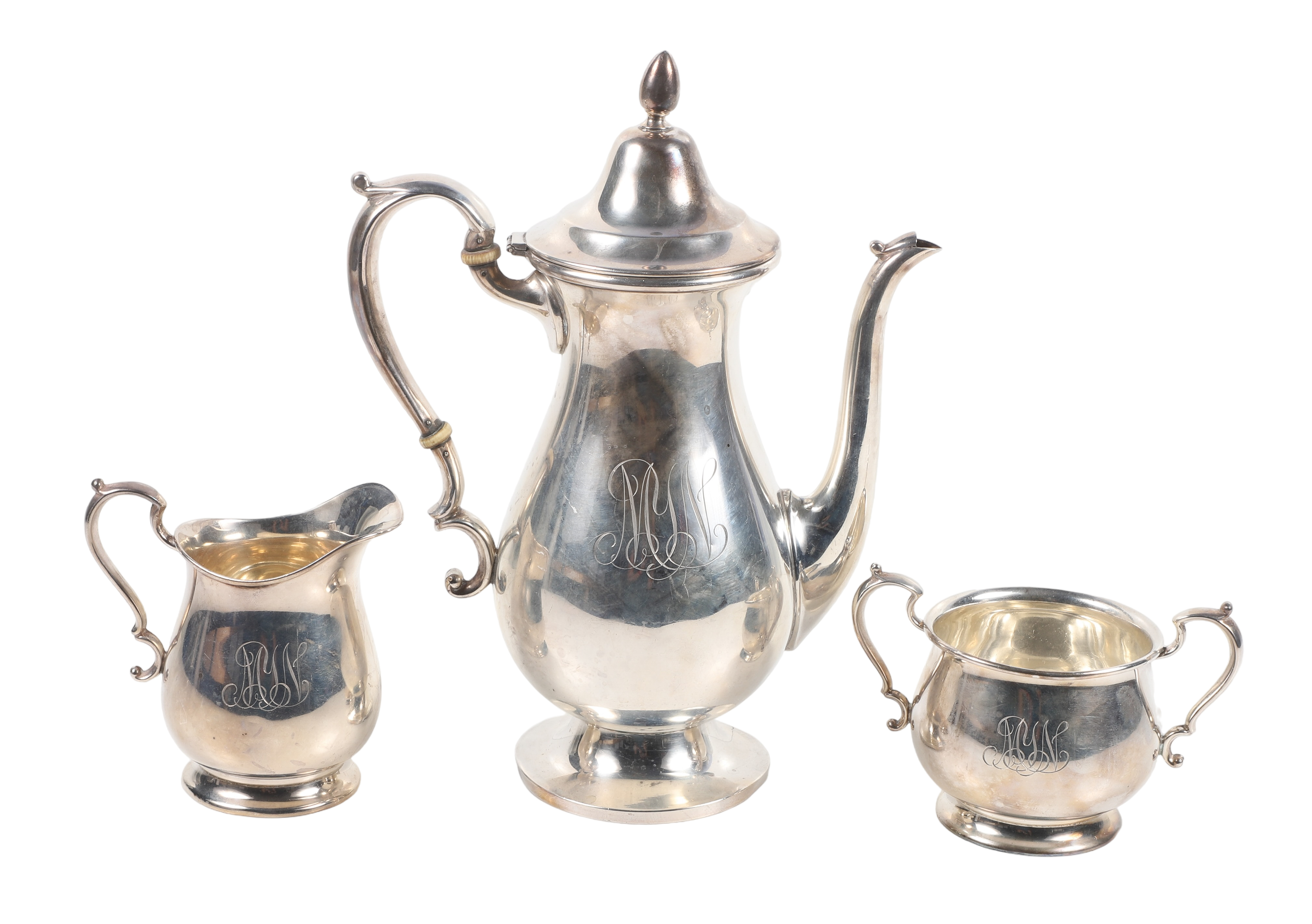 3-Piece Fischer sterling coffee set