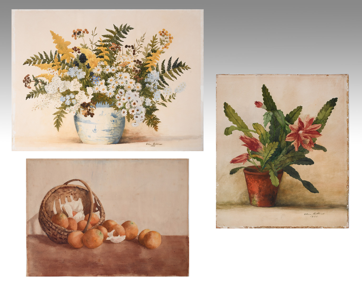 3 PIECE FLORIDA ARTIST STILL LIFE