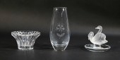 3 PIECE GLASS LOT LALIQUE, ORR