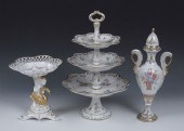 3 PIECE HAND PAINTED PORCELAIN