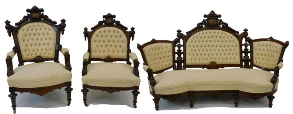 (3) PIECE JOHN JELLIFF PARLOR