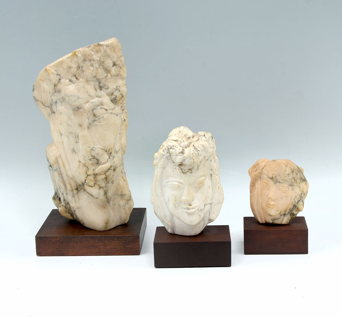 3 PIECE LAMPE CARVINGS