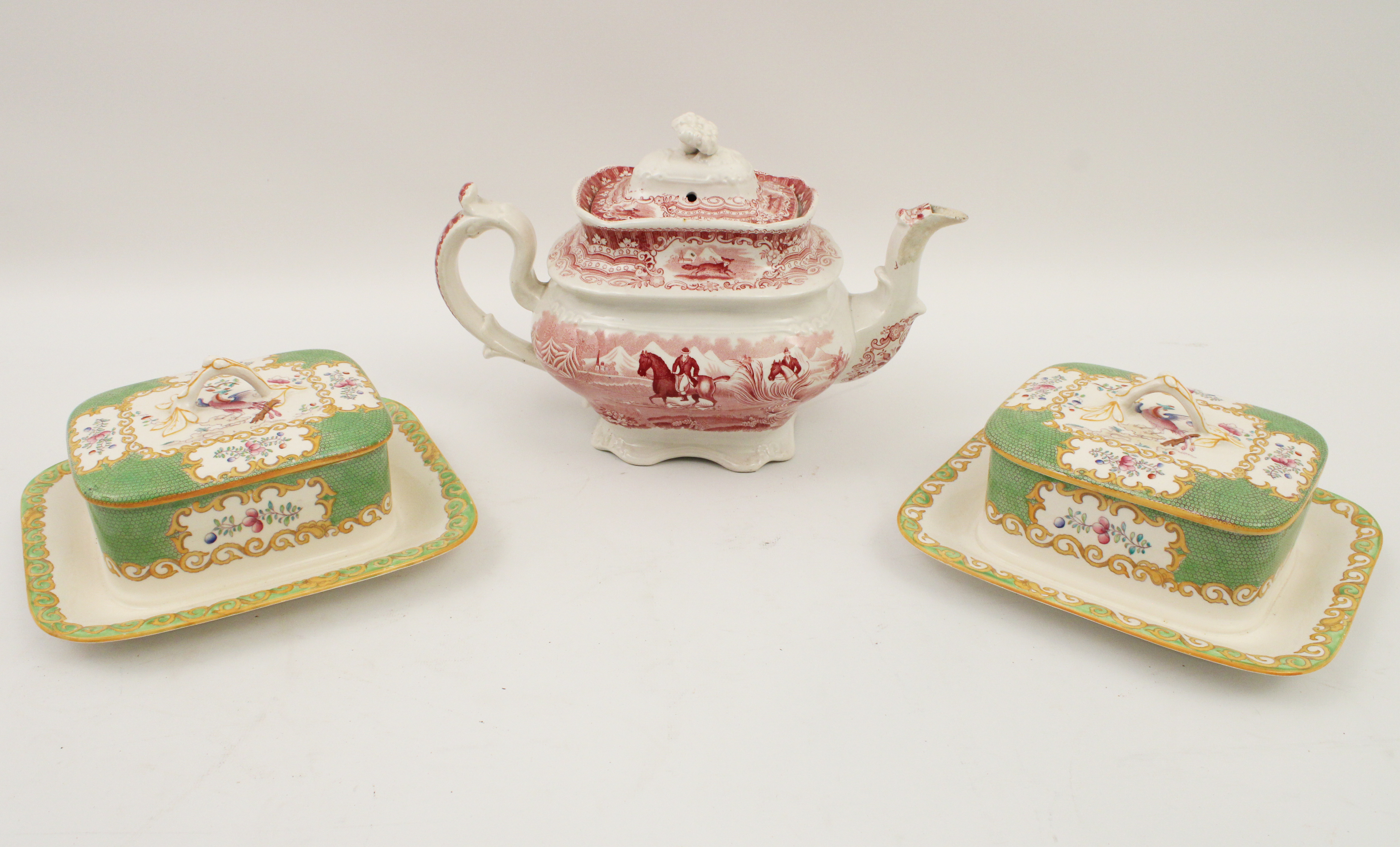 3 PIECE LOT ENGLISH PORCELAIN 3
