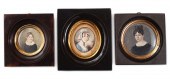 3 PIECE LOT MINIATURE PORTRAIT