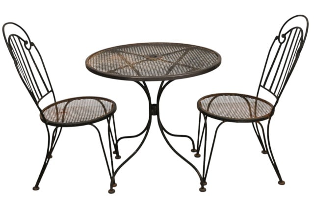 3 PIECE WROUGHT IRON OUTDOOR PUB