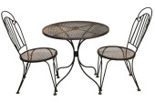 3 PIECE WROUGHT IRON OUTDOOR P