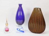 3 PIECES ART GLASS R ROLAND, C