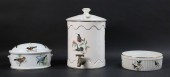 3 PIECES BIRD MOTIF FRENCH POR
