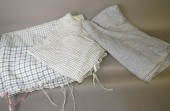 3 PIECES BLUE AND WHITE CHECK