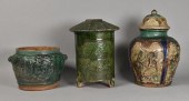 3 PIECES CHINESE POTTERY3 piec
