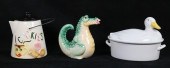 3 PIECES DECORATIVE POTTERY FI