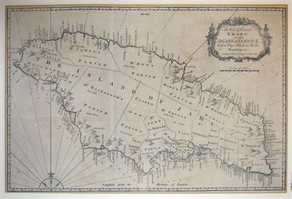 3 pieces.  Engraved Maps - Jamaica: