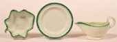 3 PIECES GREEN FEATHER EDGE SO