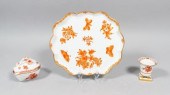 3 PIECES HEREND CHINESE BOUQUE