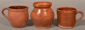 3 PIECES. OF 19TH CENTURY GLAZ