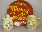 3 PIECES OF FOLK ART POTTERYca